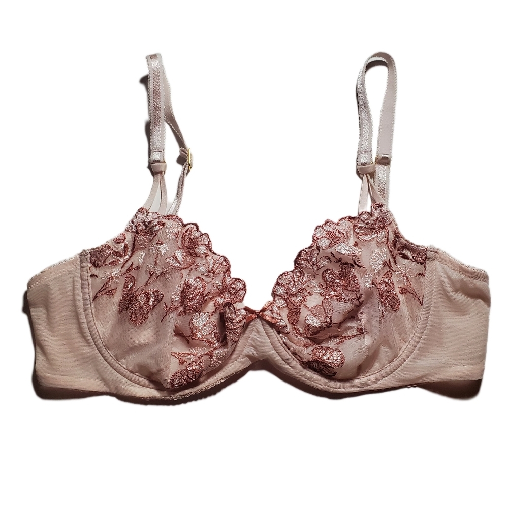 JOYSPUN Lacey Light Pink Underwire Bra Size 36B NWOT